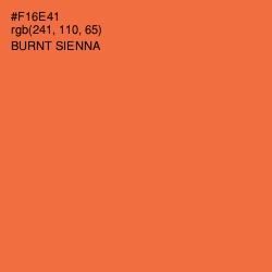 #F16E41 - Burnt Sienna Color Image